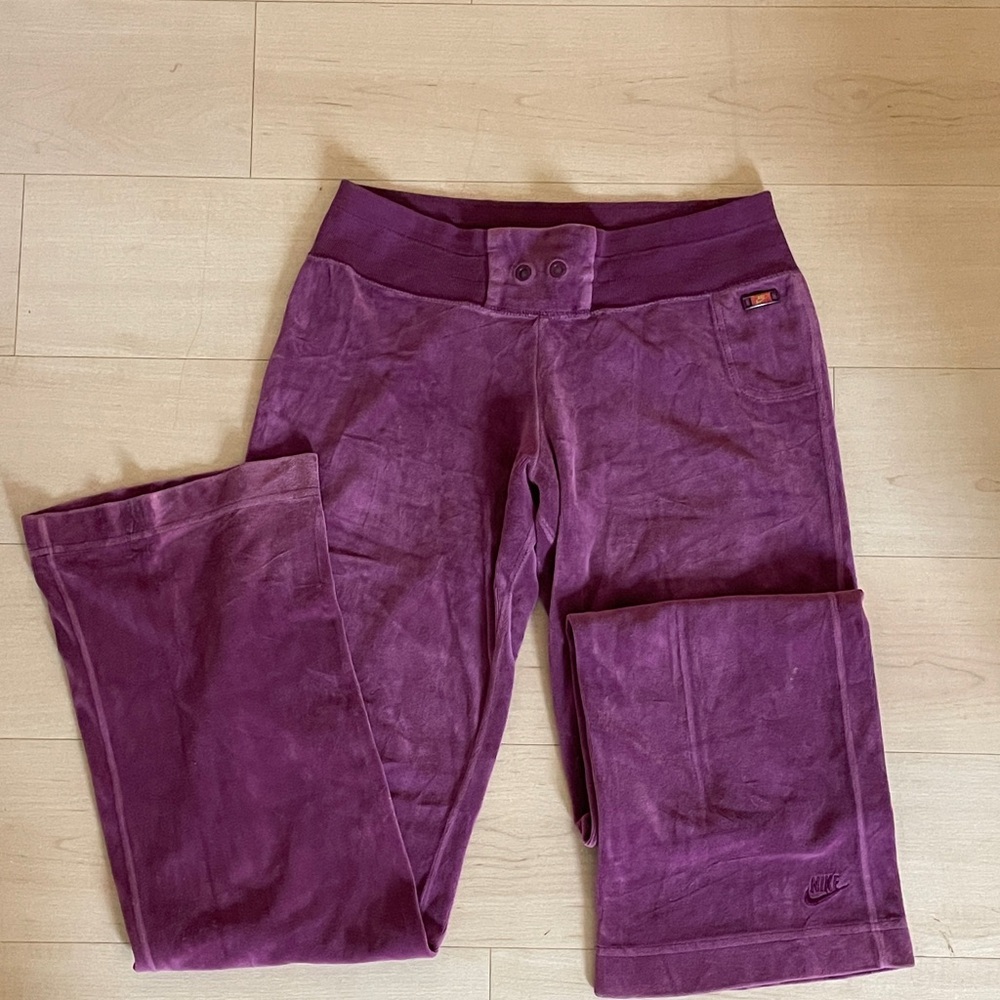 Vintage y2k nike velour track pants